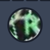 Omega captcha single distorted character in circular frame — position 1